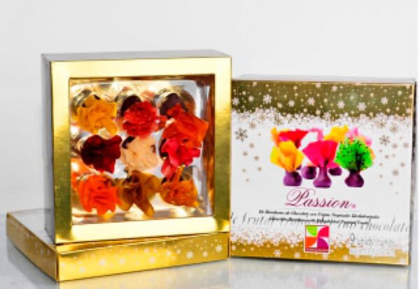 chocolates con tela de fruta